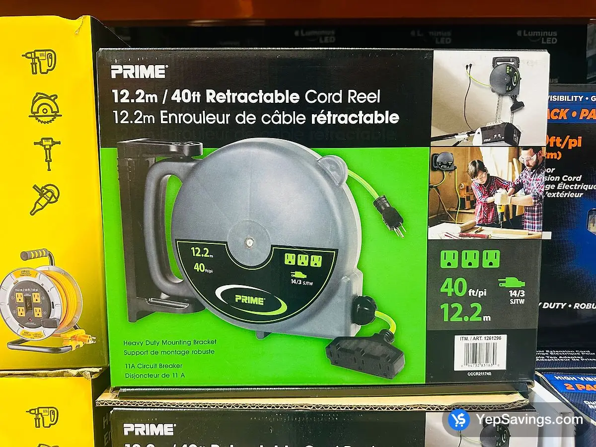 Costco PRIME 40 FT . 14/3 SJTW CORD REEL - Canada (ITM 1261296)