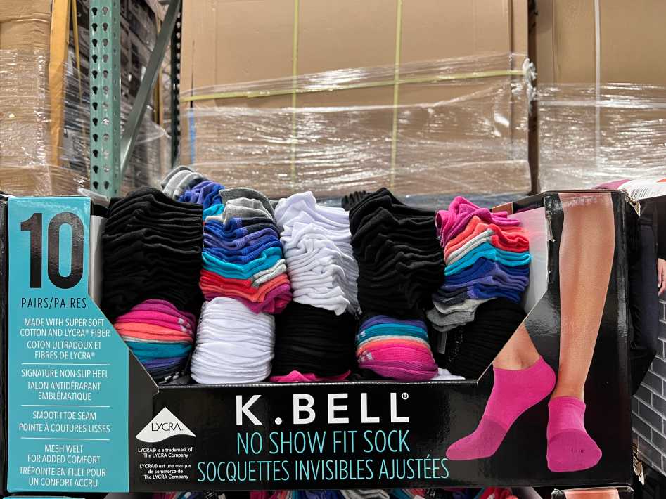 Costco K. BELL NO SHOW SOCK 10PK LADIES SIZES 5.5-10 - Canada (ITM 1227349)