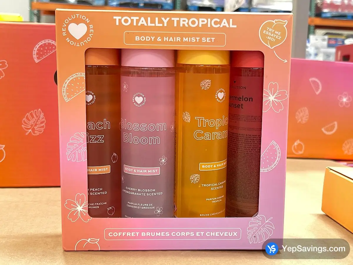 Costco REVOLUTION BEAUTY BODY & HAIR MIST SET 4 x 236 mL - Canada (ITM 1880205)