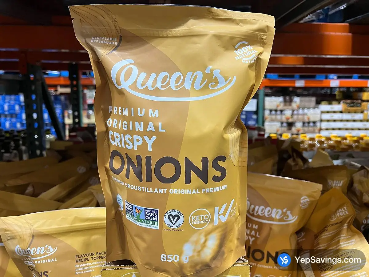 Costco QUEEN'S ORIGINAL CRISPY ONIONS 850 g - Canada (ITM 1780548)