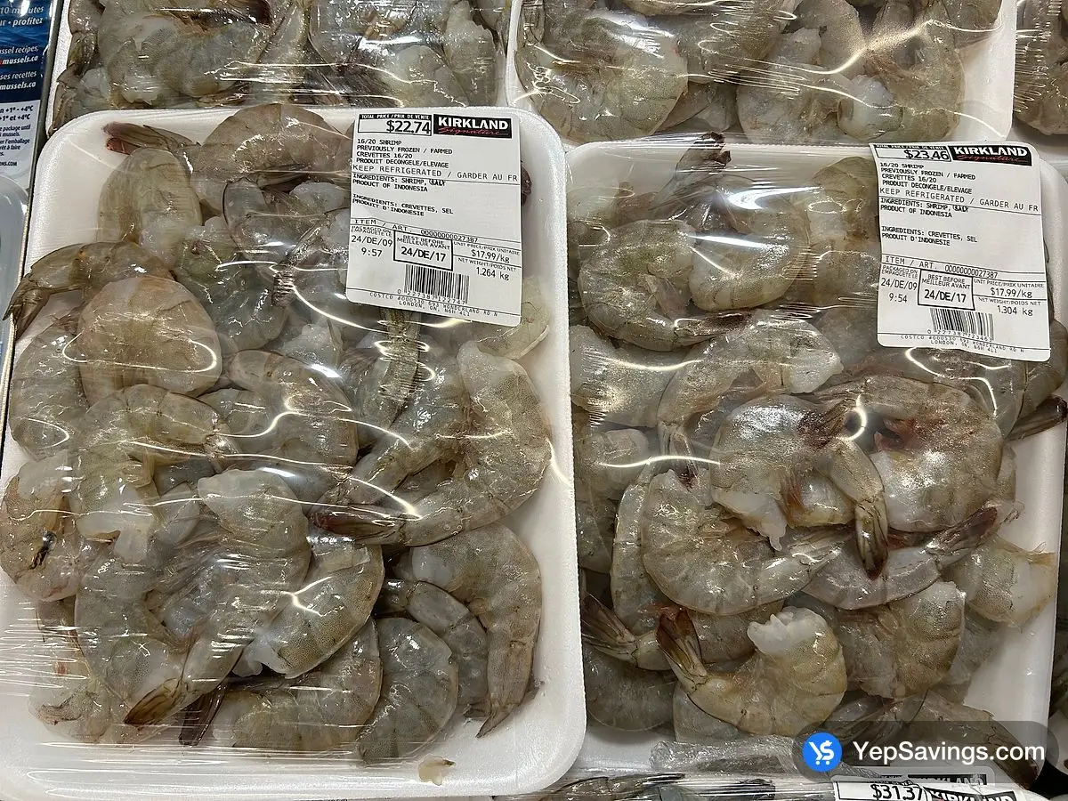 Costco 16/20 SHRIMP (FARMED) PREVIOUSLY FROZEN - Canada (ITM 27375)