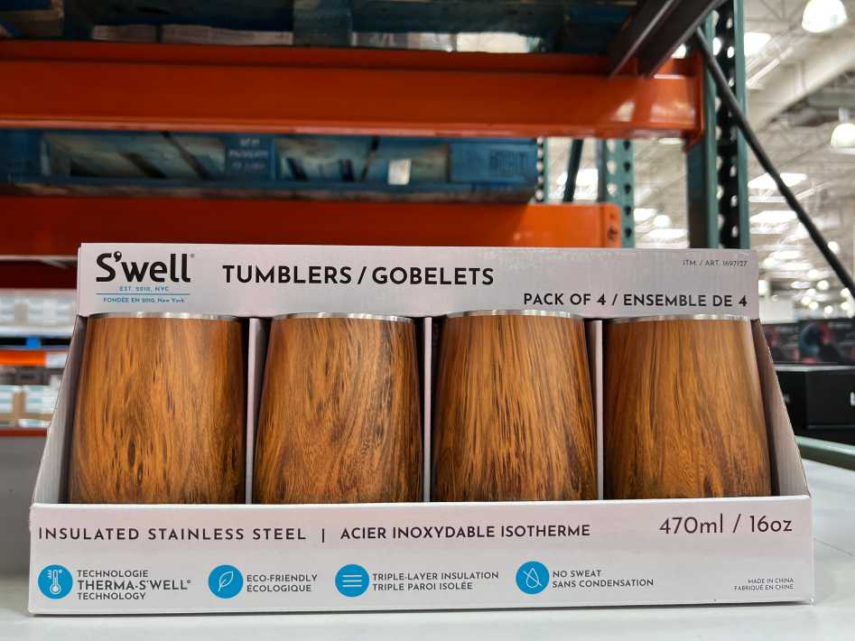 Costco S'WELL TUMBLERS PACK OF 4 - Canada (ITM 1697127)