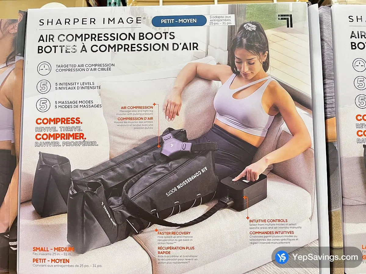 Costco SHARPER IMAGE AIR COMPRESSION BOOTS - Canada (ITM 1816330)