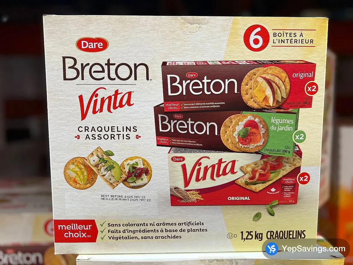 Costco DARE CRACKERS VARIETY 6 PACK 1.25 kg - Canada (ITM 1720359)