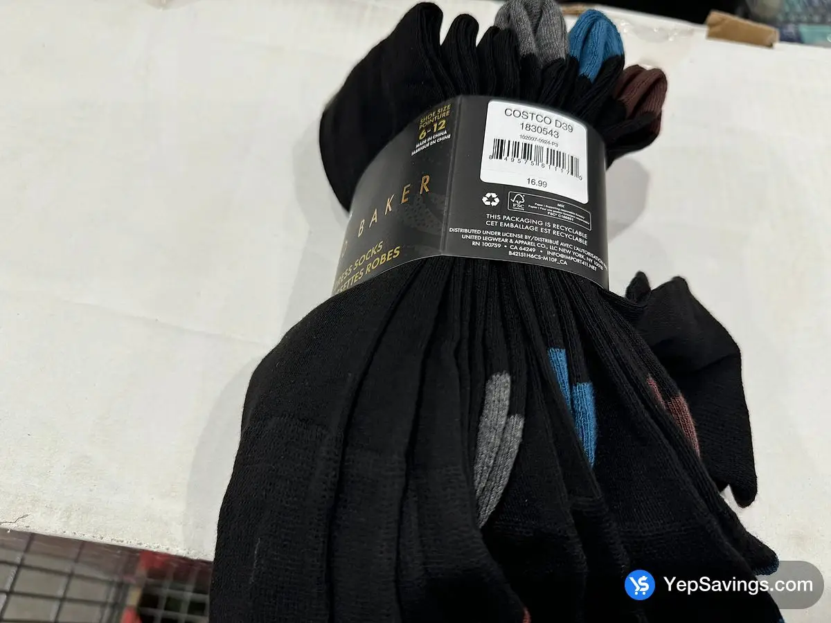 Costco TED BAKER DRESS SOCKS 6PK MENS SIZES 6-12 - Canada (ITM 1830543)