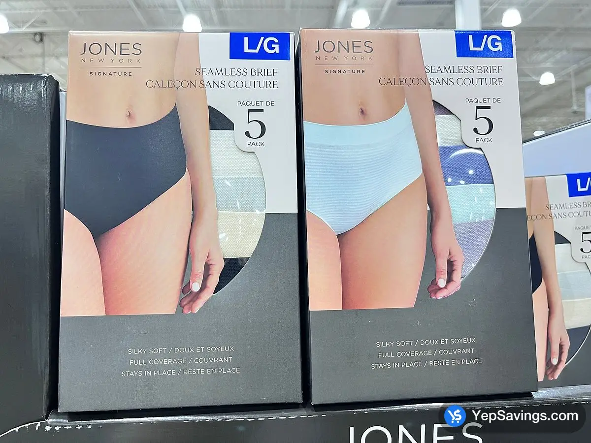 JONES NEW YORK SEAMLESS BRIEF 5PK +LADIES SIZES S-XXL ITM 1476502 at Costco
