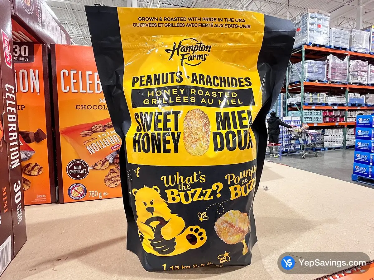Costco HAMPTON FARMS HONEY ROASTED PEANUTS 1.13 kg - Canada (ITM 1876092)