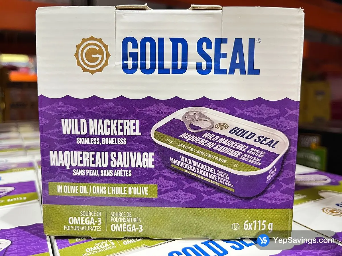 Costco GOLD SEAL MACKEREL IN OLIVE OIL 6 x 115 g - Canada (ITM 1383680)