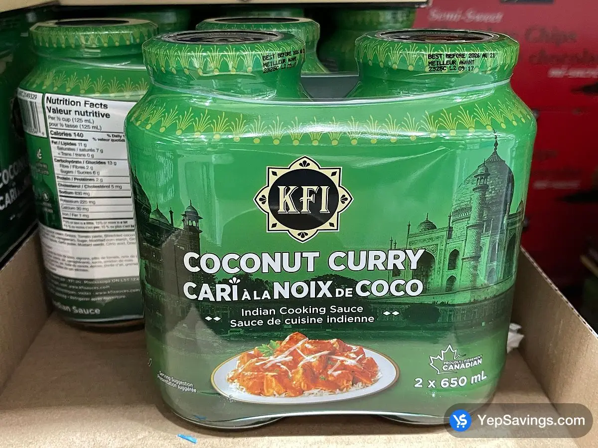 Costco KFI COCONUT CURRY SAUCE 2X650 mL - Canada (ITM 2149329)