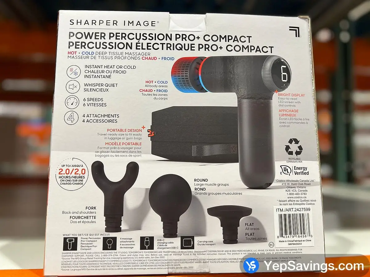 SHARPER IMAGE HOT & COLD PERCUSSION PRO MASSAGE DEVICE at Costco 693  Wonderland Rd London