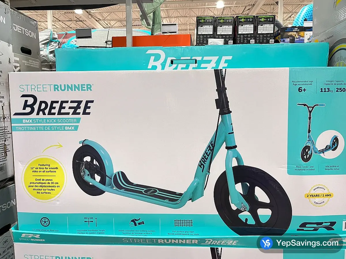 Costco STREET RUNNER BREEZE BMX STYLE KICK SCOOTER 12in PNEUMATIC TIRES - Canada (ITM 1787311)