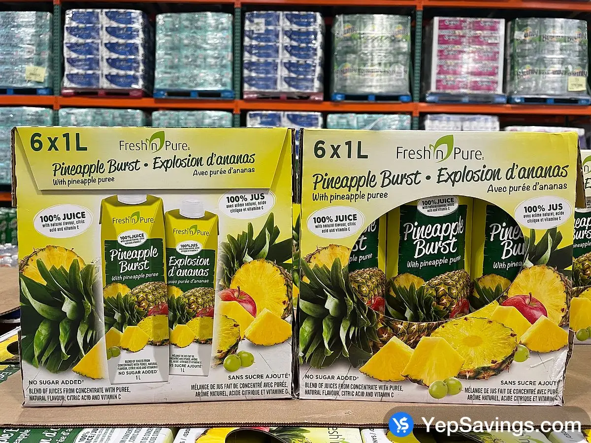 Costco FRESH N PURE PINEAPPLE BURST 6x1L - Canada (ITM 1041477)