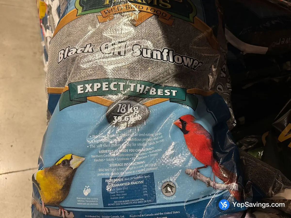 Costco WILD BIRD SUNFLOWER SEEDS 18 kg - Canada (ITM 133355)