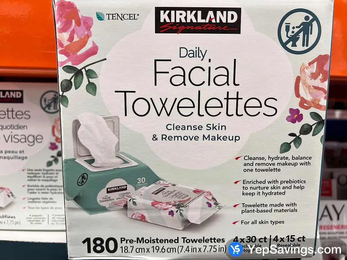 KIRKLAND SIGNATURE CLEANSING TOWELETTES PACK OF 180 ITM 1472215 at Costco