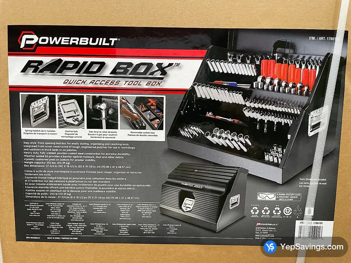 Costco POWERBUILT RAPID TOOLBOX 26 inch - Canada (ITM 1786103)