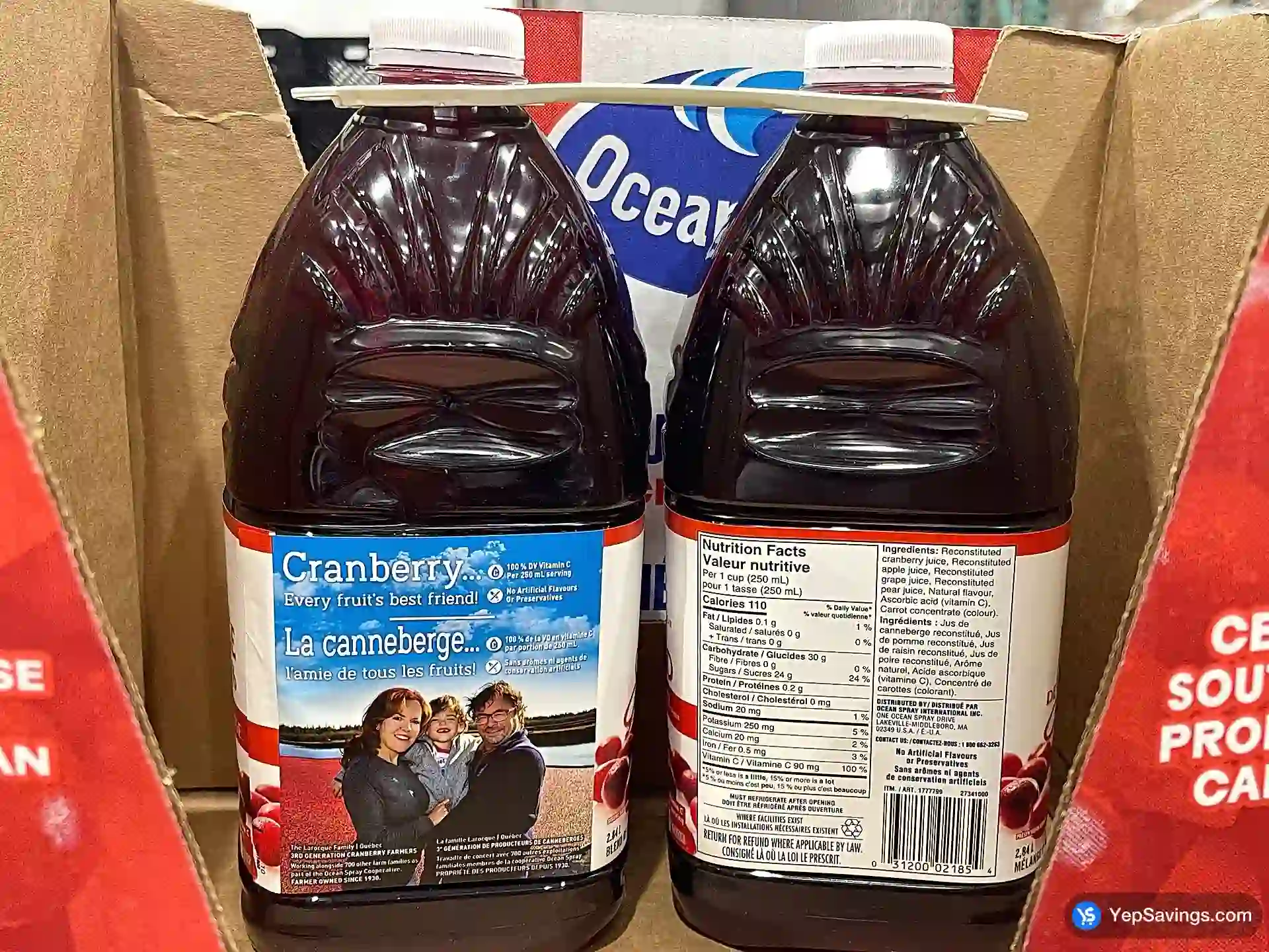 Costco OCEAN SPRAY CRANBERRY JUICE BLFND 2 x 2.83 L - Canada (ITM 1777799)