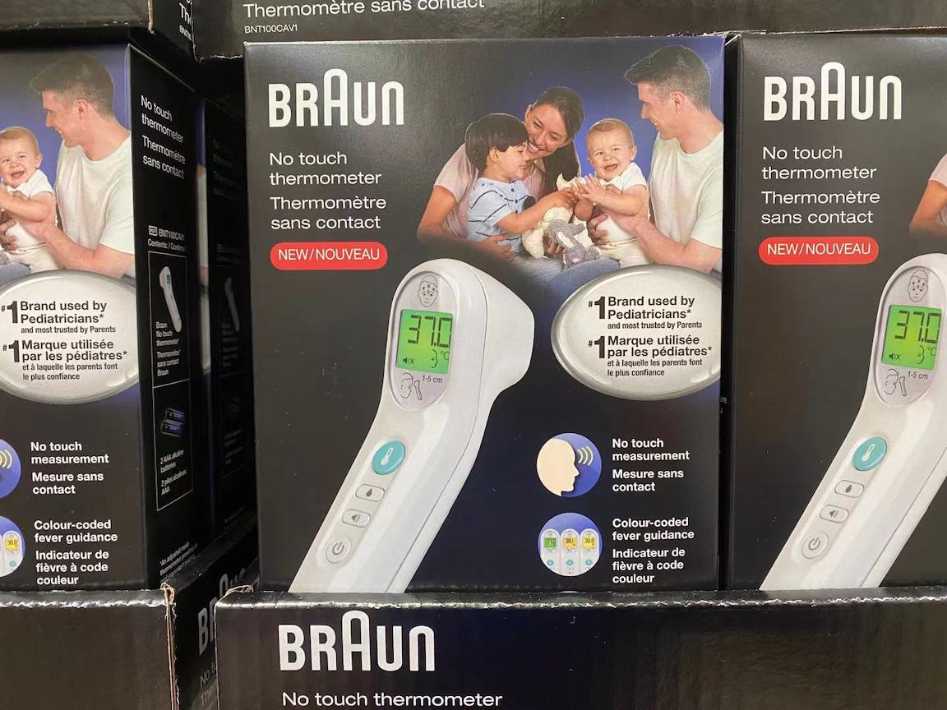 BRAUN NO TOUCH INFRARED THERMOMETER BNT100CAV1 ITM 1467343 at Costco