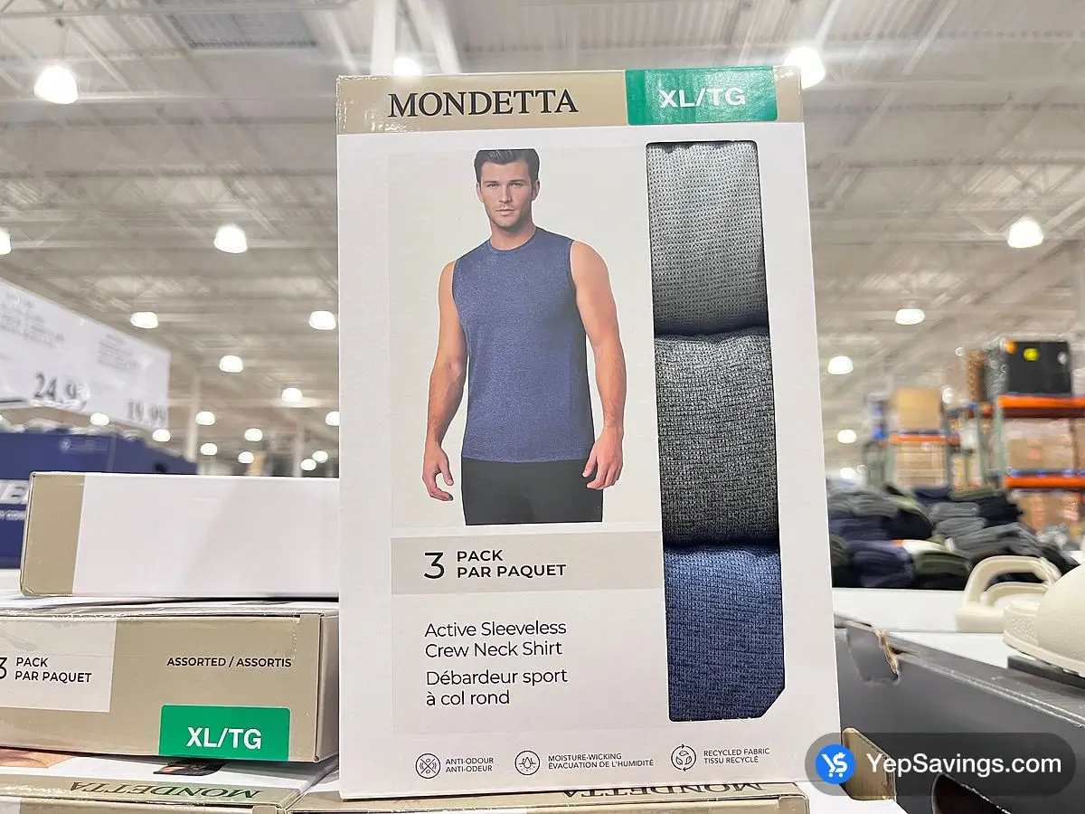 Costco MONDETTA ATHLETIC TANKS 3PK + MENS SIZES S - XXL - Canada (ITM 3699040)