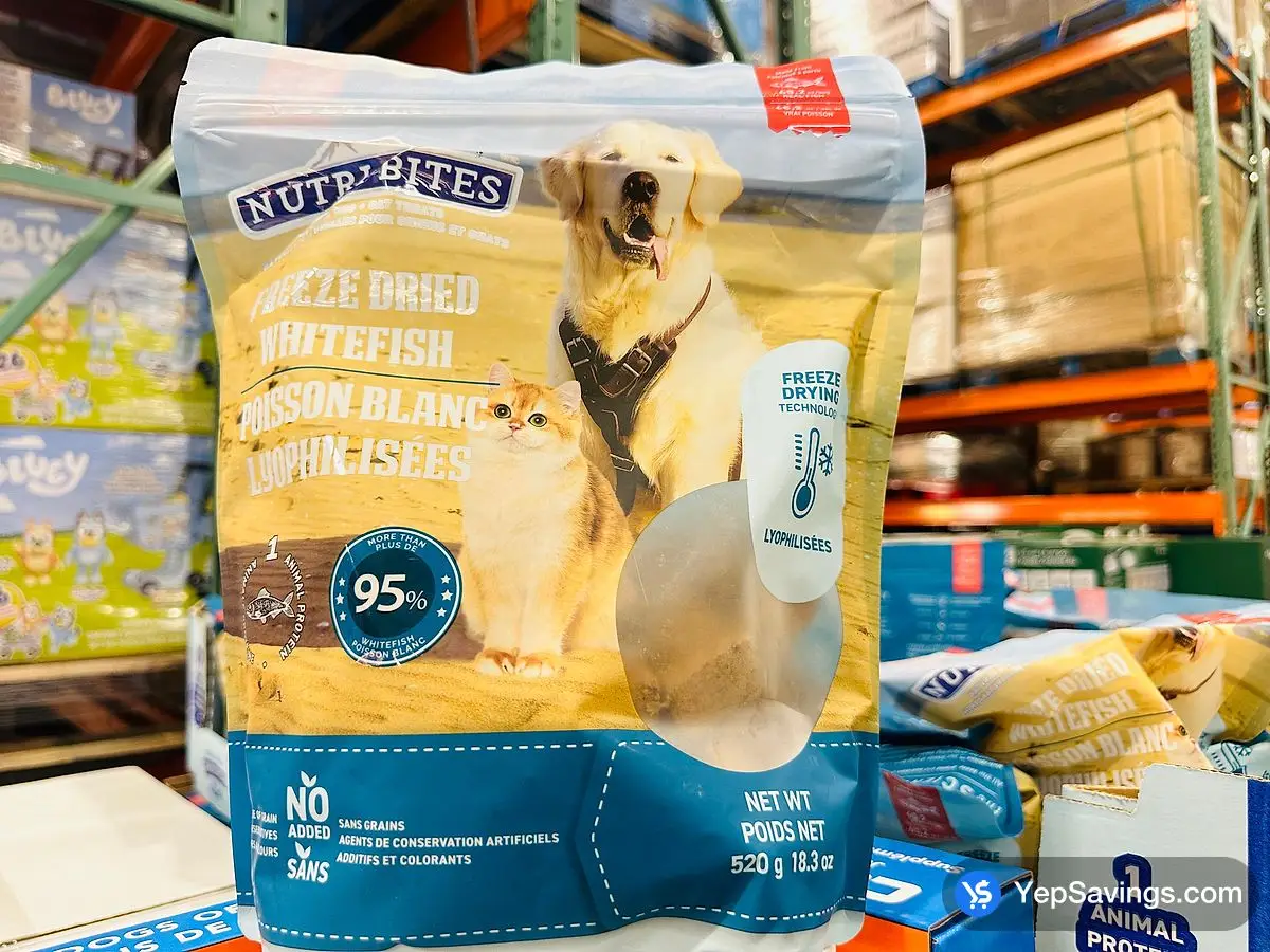 Costco NUTRI BITES FREEZE DRIED WHITEFISH 520 g - Canada (ITM 1836397)