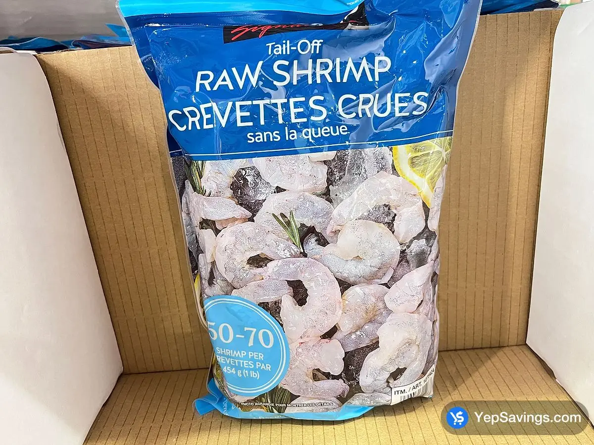 Costco KIRKLAND SIGNATURE RAW SHRIMP 50/70 907 g - Canada (ITM 1075424)