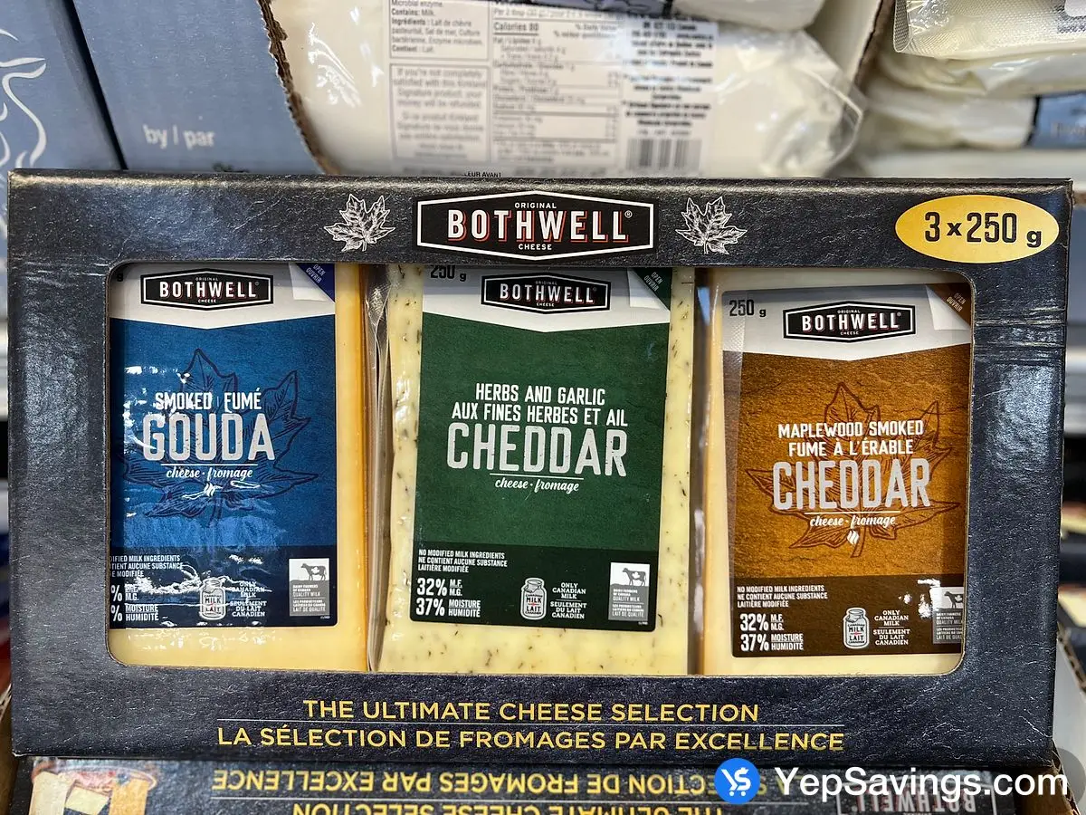 Costco BOTHWELL ULTIMATE CHEESE SELECTION 3 x 250 g - Canada (ITM 1632099)