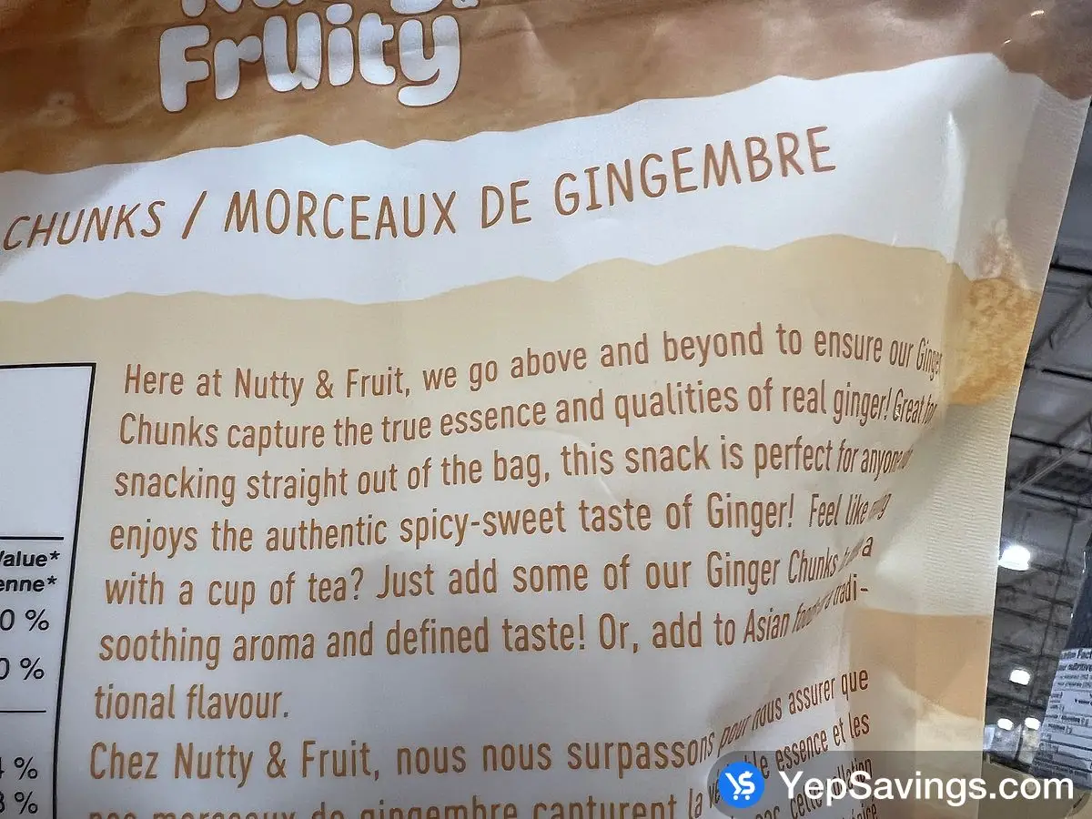 NUTTY AND FRUITY GINGER CHUNKS 907 g ITM 1125220 at Costco