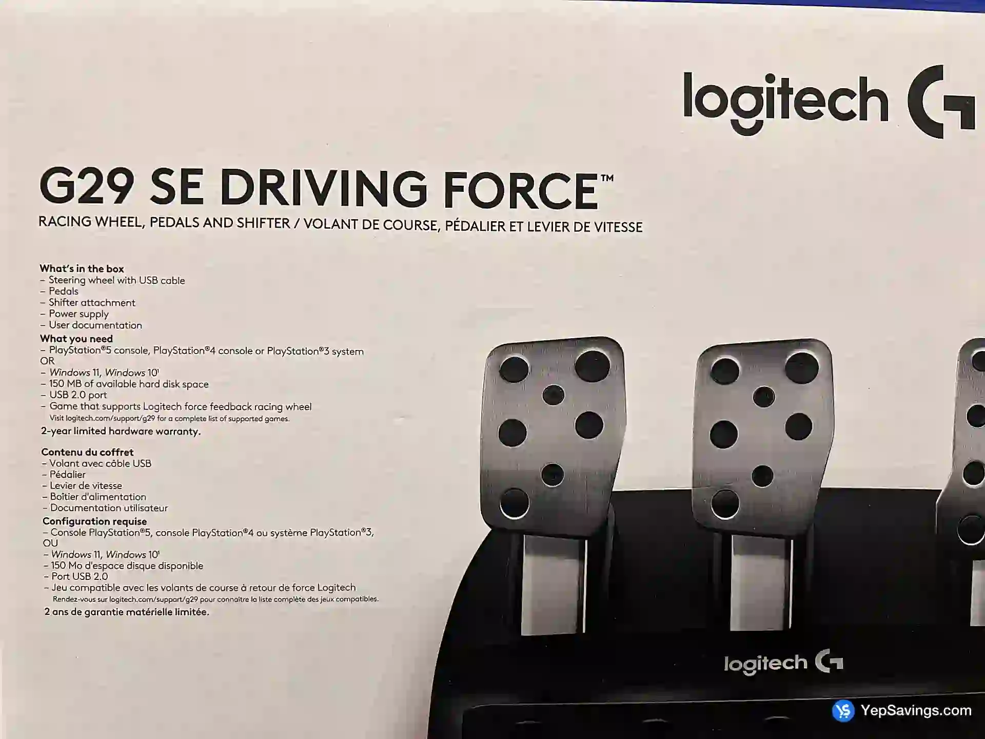 Costco LOGITECH RACE WHEEL AND SHIFTER PS5 or XBOX - Canada (ITM 5101975)