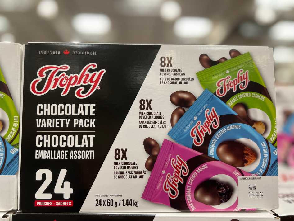 TROPHY FOODS CHOCOLATE VARIETY 24 X 60 ITM 1753745 at Costco