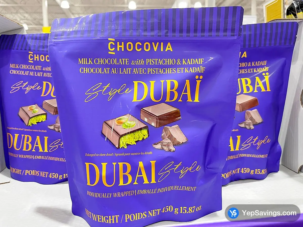 Costco CHOCOVIA DUBAI PICTACHIO CHOCOLATE 450 g - Canada (ITM 1906855)