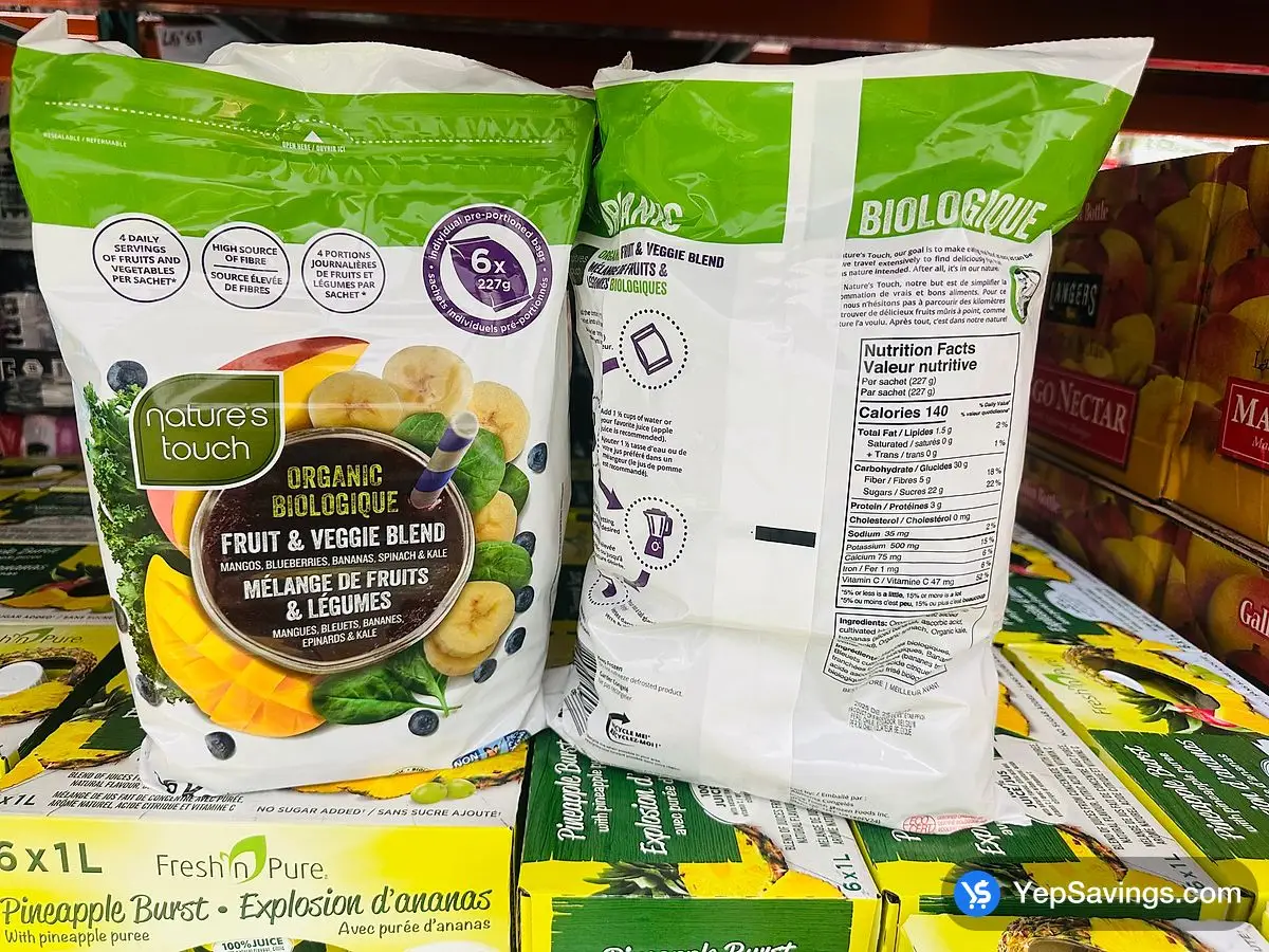 Costco NATURE'S TOUCH FRUIT & VEG BLEND 1.36 kg - Canada (ITM 1768065)