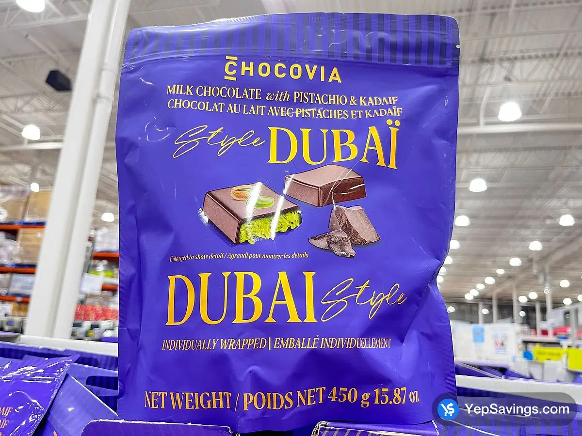 Costco CHOCOVIA DUBAI PICTACHIO CHOCOLATE 450 g - Canada (ITM 1906855)