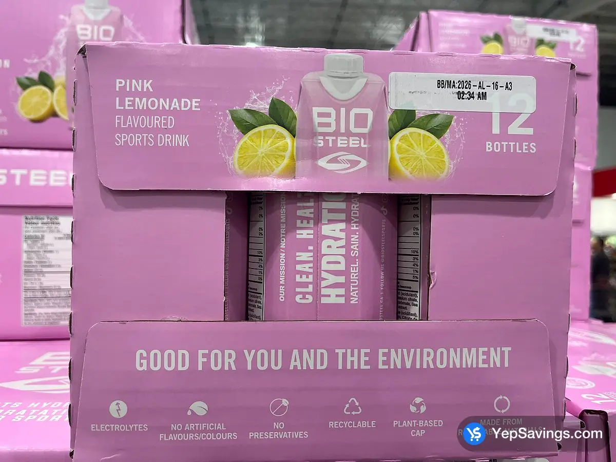 BIOSTEEL PINK LEMONADE 12 x 500 mL ITM 1816174 at Costco