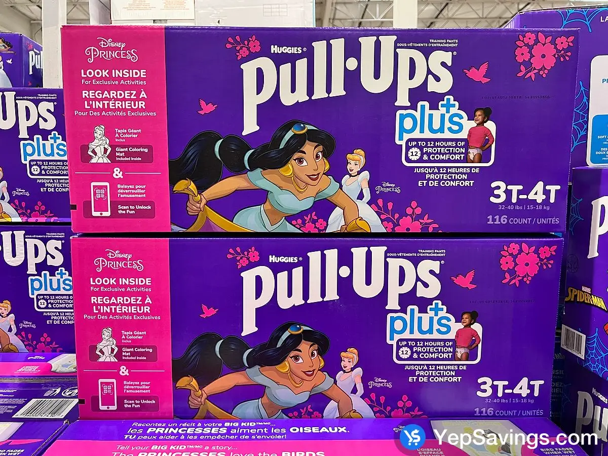 HUGGIES PULL-UPS PLUS GIRLS 3T-4T PACK OF 116 at Costco 3180 Laird Rd  Mississauga