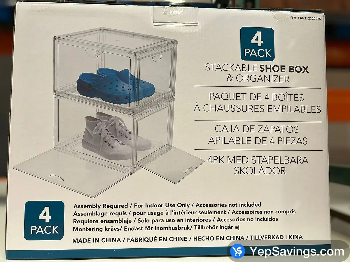 Costco SHOE DISPLAY BOXES 4 PACK - Canada (ITM 2322025)