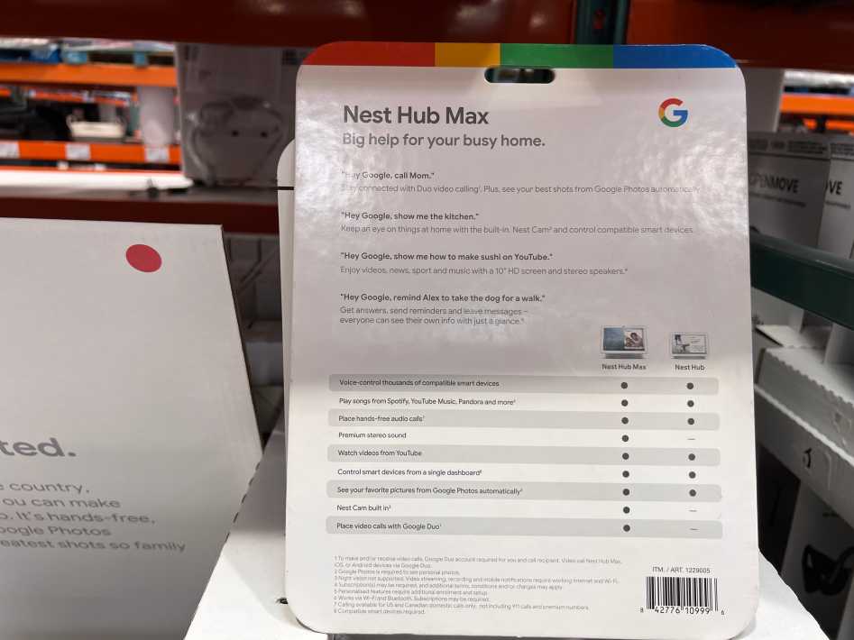 Costco GOOGLE NEST HUB MAX 10 SMART DISPLAY - Canada (ITM 1229005)
