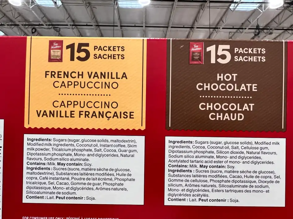 TIM HORTONS HOT CHOCOLATE 30x28g ITM 1451851 at Costco