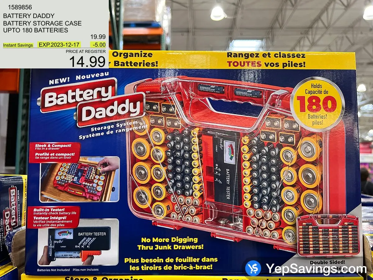 BATTERY DADDY BATTERY STORAGE CASE UPTO 180 BATTERIES at Costco
