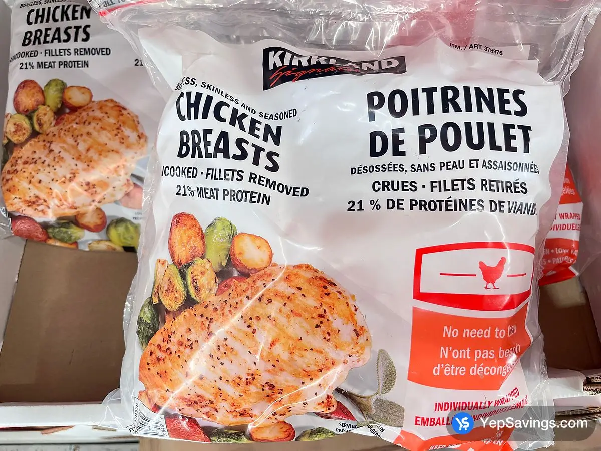 Costco KIRKLAND SIGNATURE CHICKEN BREASTS 2 kg - Canada (ITM 378376)