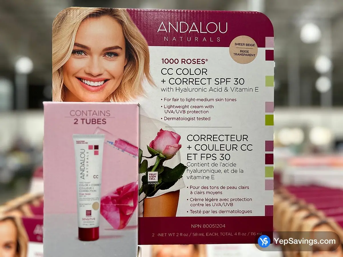 Costco ANDALOU NATURALS CC CREAM SPF 30 2 x 58 mL - Canada (ITM 1763197)