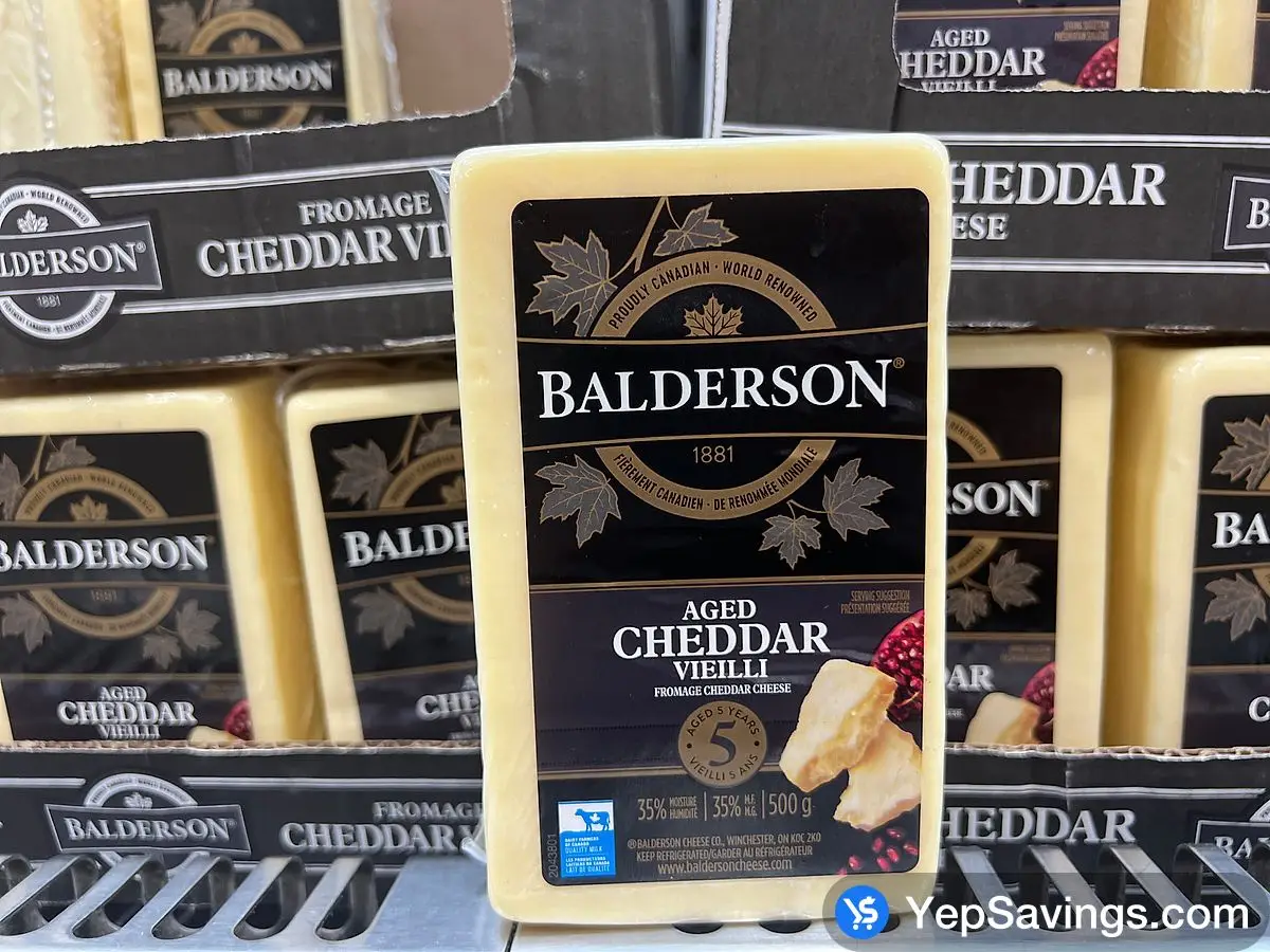 Costco BALDERSON 5 YEAR OLD CHEDDAR 500 g - Canada (ITM 96043)