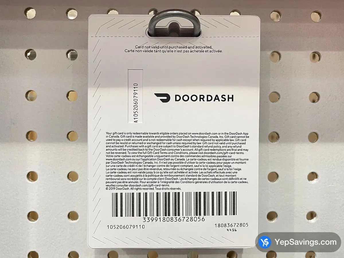 Costco DOORDASH 2 X $50 GIFT CARDS ITEM IS NON - REFUNDABLE - Canada (ITM 399)