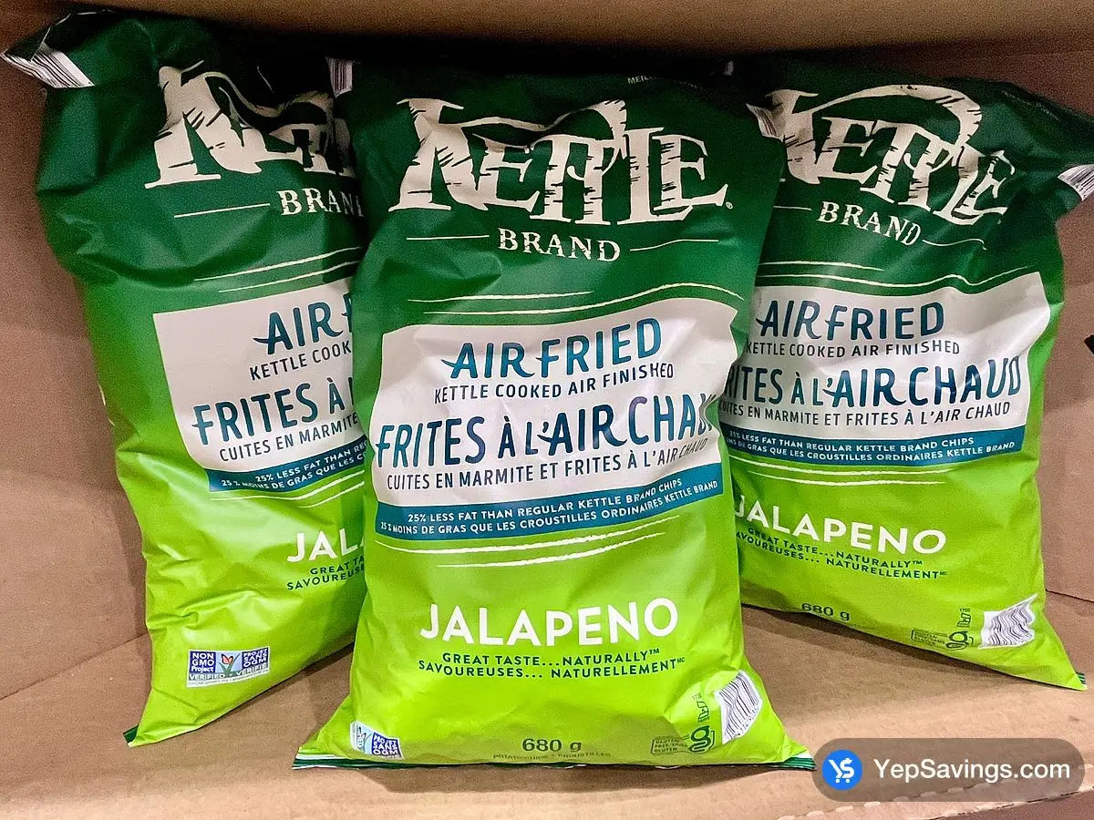 Costco KETTLE BRAND CHIPS AIR FRIED JALAPENO 680 g - Canada (ITM 1804014)