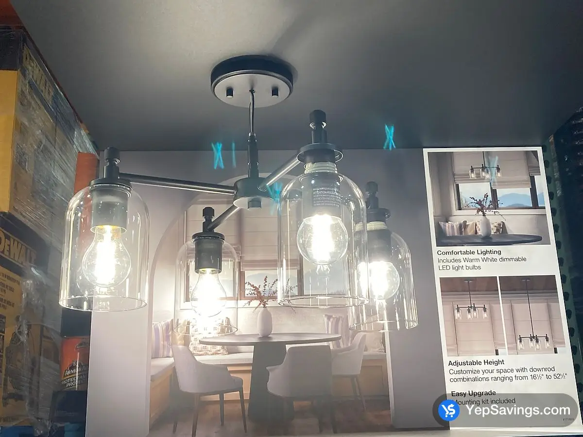 Costco KOHLER 4 - LIGHT CHANDELIER MATTE BLACK - Canada (ITM 1718606)