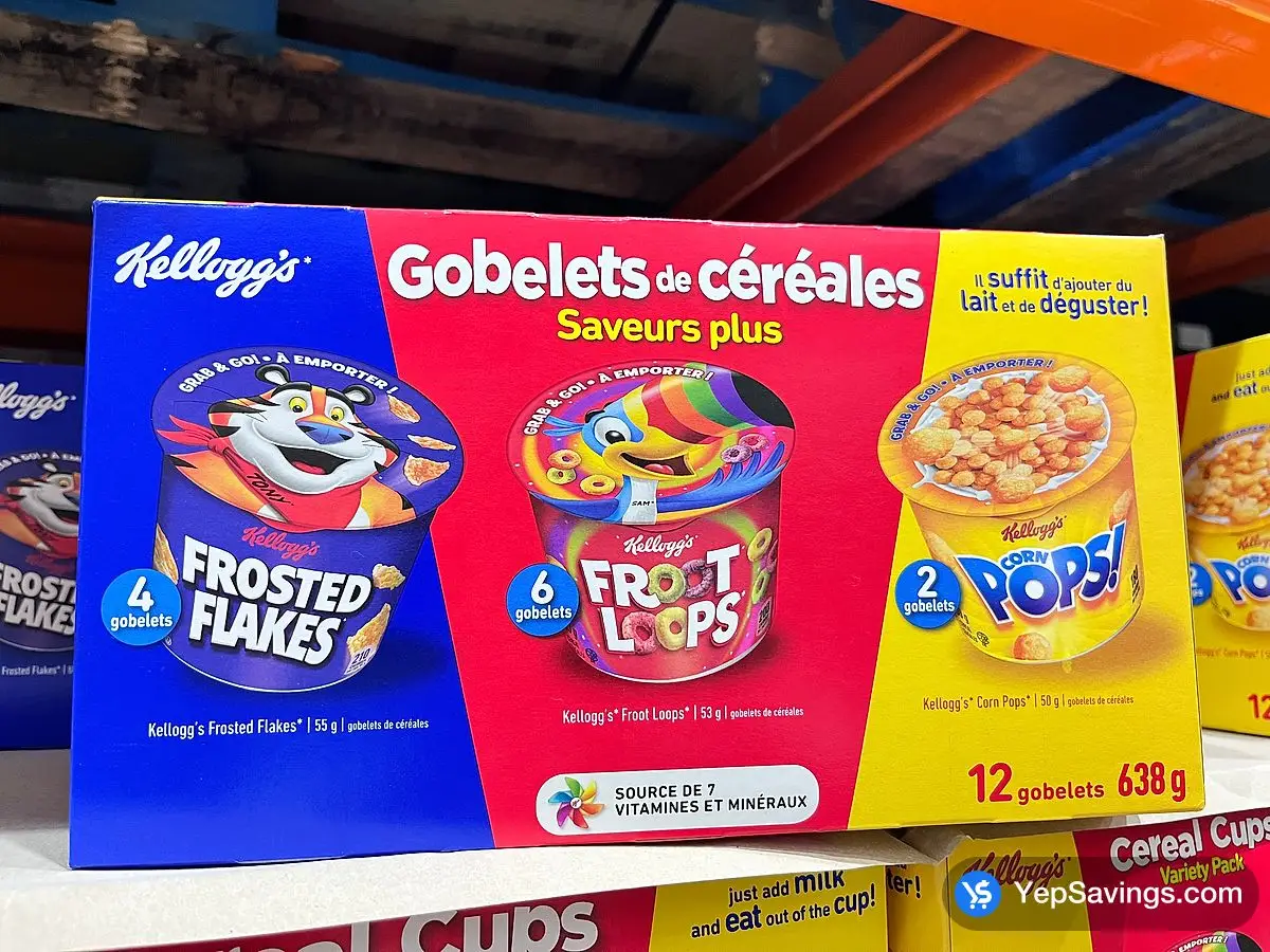 Costco KELLOGG'S CEREAL IN A CUP 638 g - Canada (ITM 1215269)
