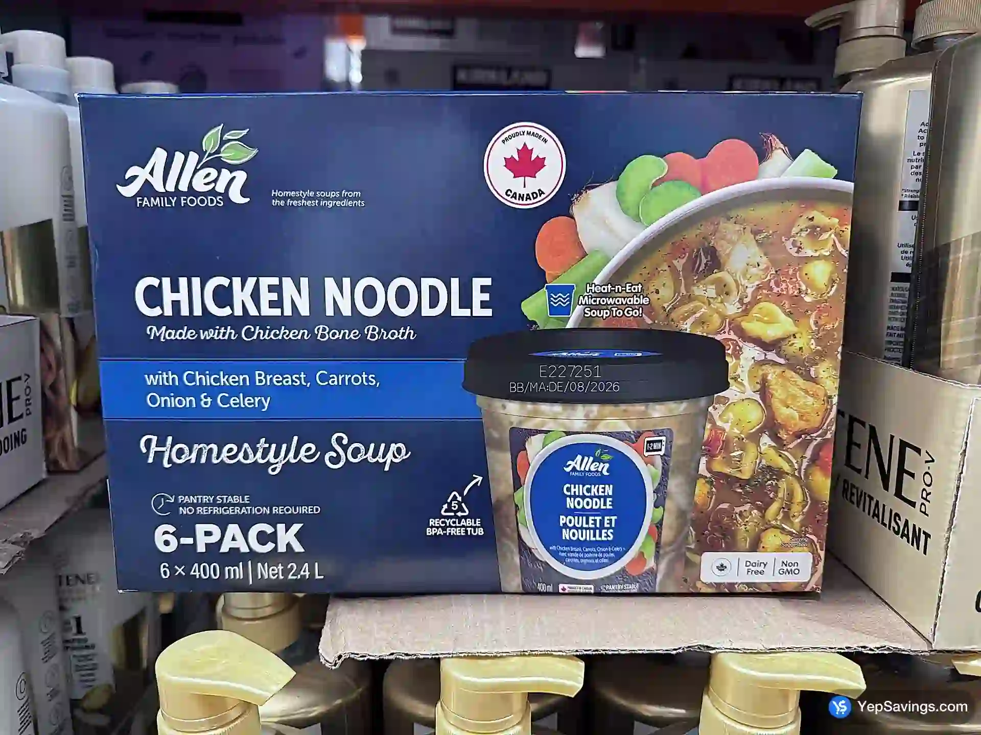 Costco ALLEN FAMILY FOODS CHICKEN NOODLE SOUP 6 x 400 g - Canada (ITM 1212236)