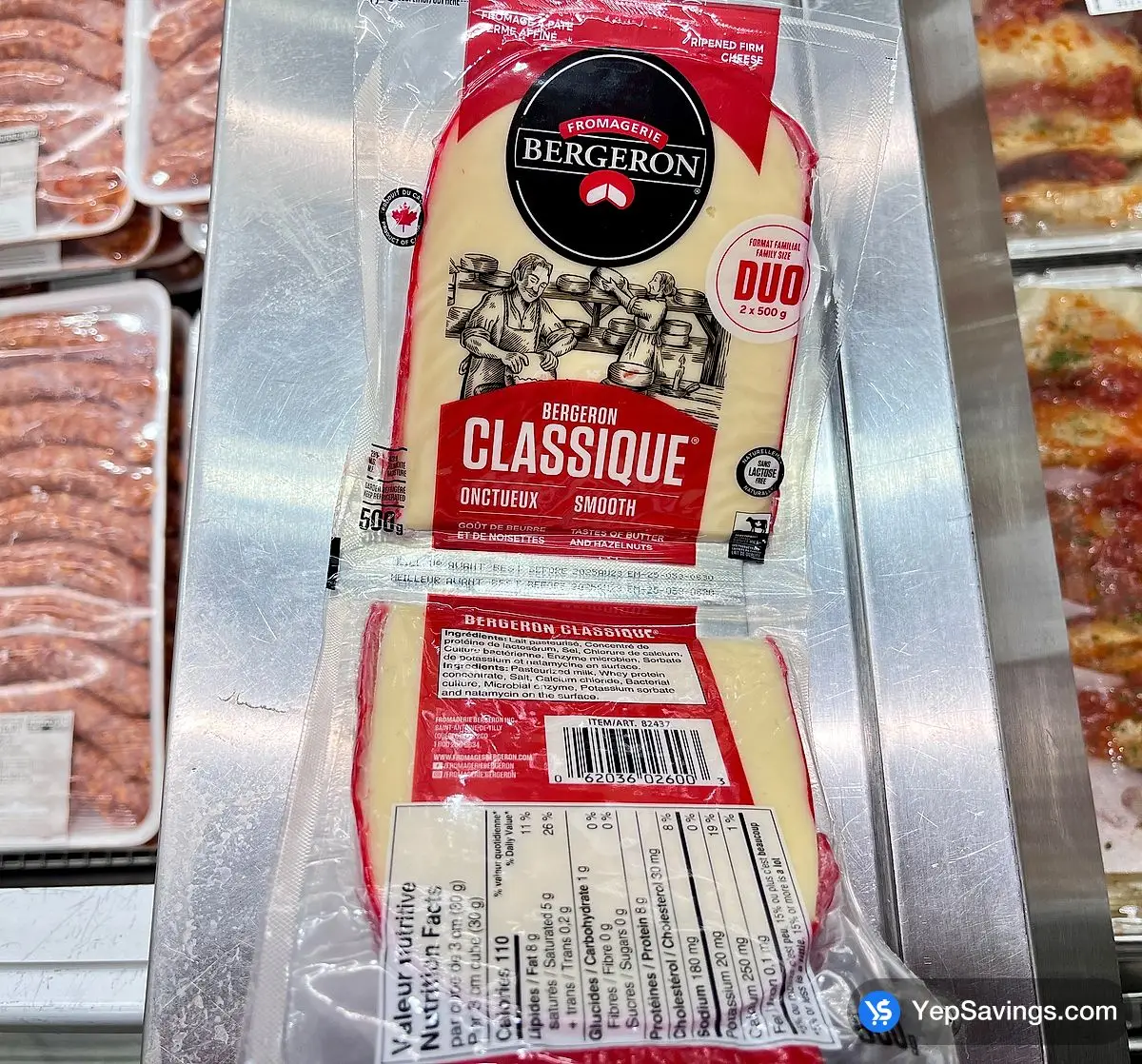 Costco FROMAGERIE BERGERON CLASSIQUE 2 x 500 g - Canada (ITM 82437)