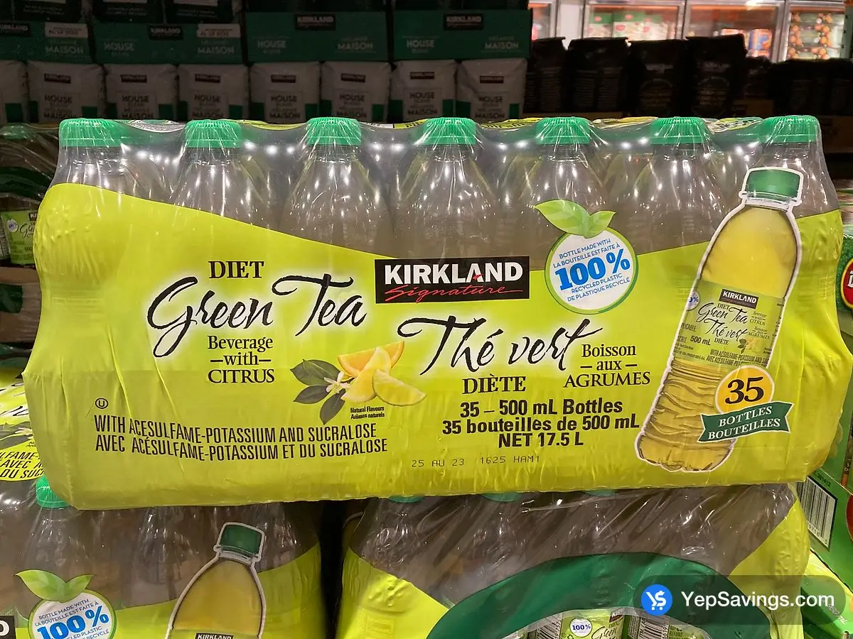 Costco KIRKLAND SIGNATURE DIET GREEN TEA 35 x 500 mL - Canada (ITM 521456)