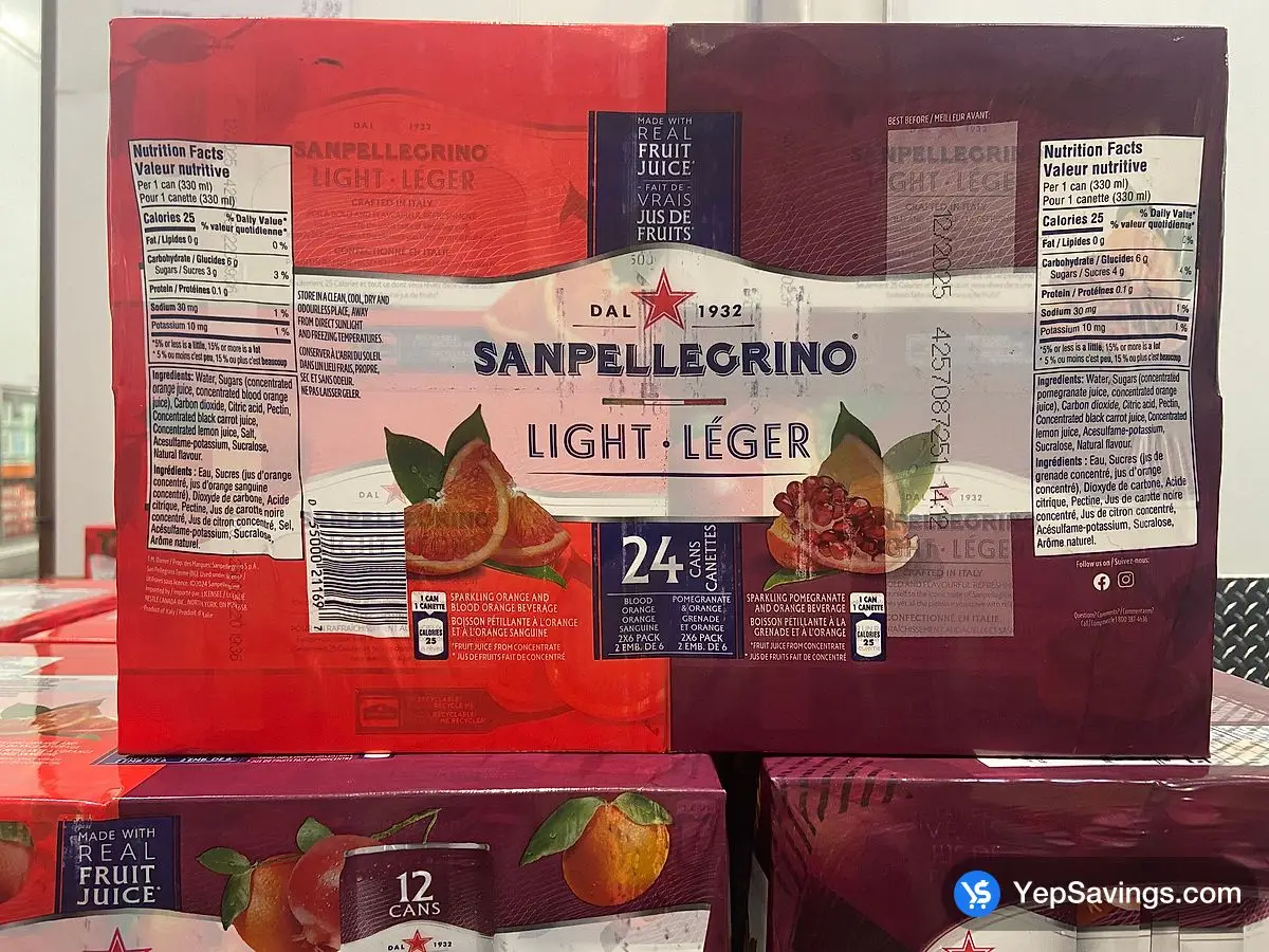 Costco SAN PELLEGRINO LIGHT VARIETY 24 x 330 mL - Canada (ITM 1845408)
