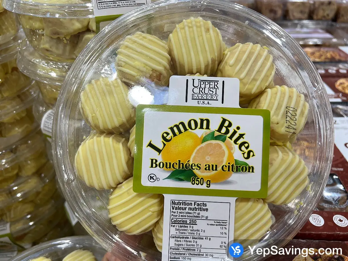 Costco UPPER CRUST LEMON BITES 850 g D3 - Canada (ITM 1677304)