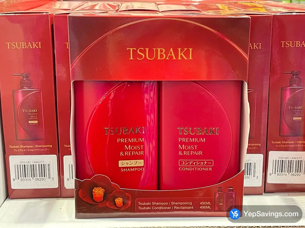 Costco SHISEIDO TSUBAKI SHAMPOO + CONDITIONER 2 x 490 mL - Canada (ITM 1886257)